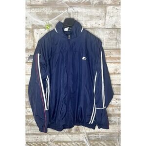 Starter Mens Blue long sleeved windbreaker L‎